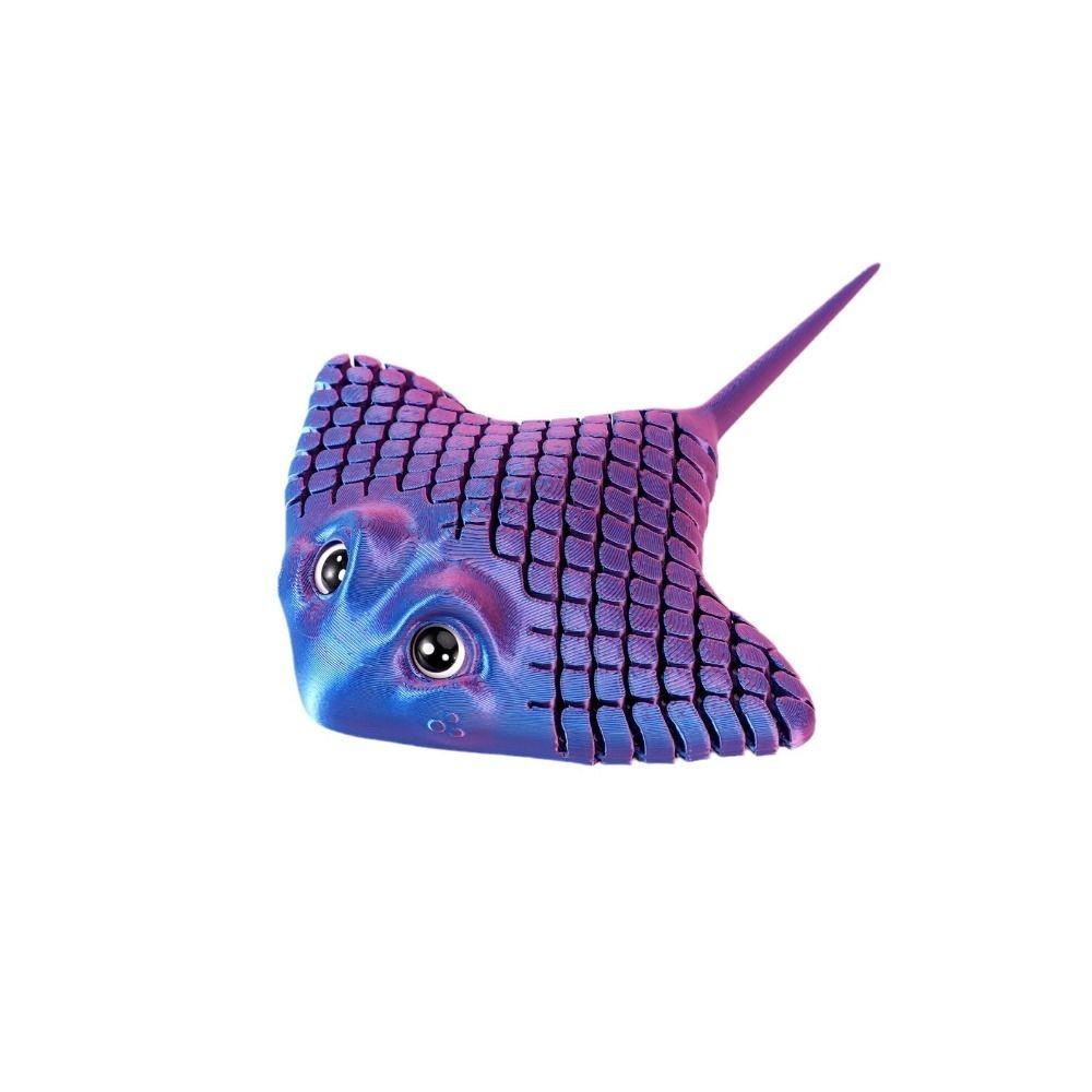 10 Colors Aquatic Animal Desktop Ornaments Plastic Bionic Manta Ray Stingray Toy  Children's Toy