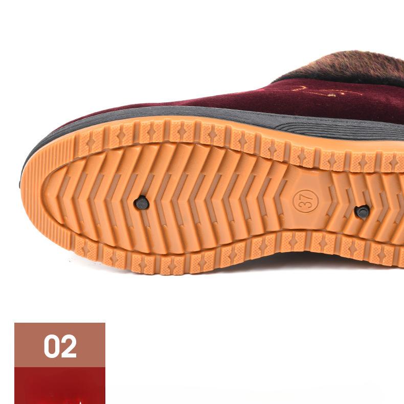 Women's Shoes Winter Elderly Cotton Shoes Women's Velvet Warm The Elderly Soft-soled Grandmother Cotton Boots