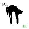Decorative Lawn Stakes Halloween Garden Stake, Black Cat Yard Sign with Glow-in-the-dark Eyes, Waterproof Spooky Ghost Silhouette for Pathway