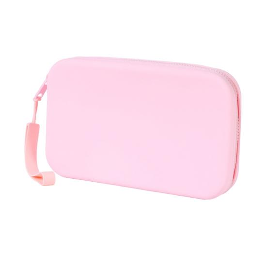 

Силиконовый пенал, эстетический пенал, многофункциональный чехол для карандашей на молнии, косметичка для хранения канцелярских принадлежностей, кистей для макияжа, ключей розовый