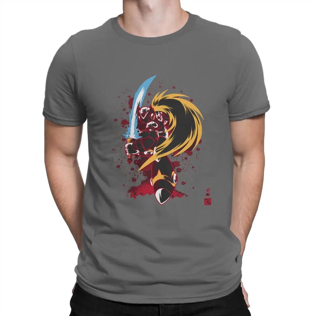 The Zero Style T-Shirts Megamans Novelty Cotton Tee Shirt Round Neck Short Sleeve T Shirts Classic Clothes Unisex