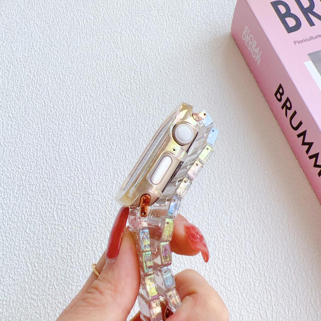 Glitzer Klare Hülle Für Apple Watch Series Ultra2 9 8 7 5 6 SE Ultra Bling Stoßfänger Schutzhülle Für iWatch 41 45 49 44 40 42 38mm