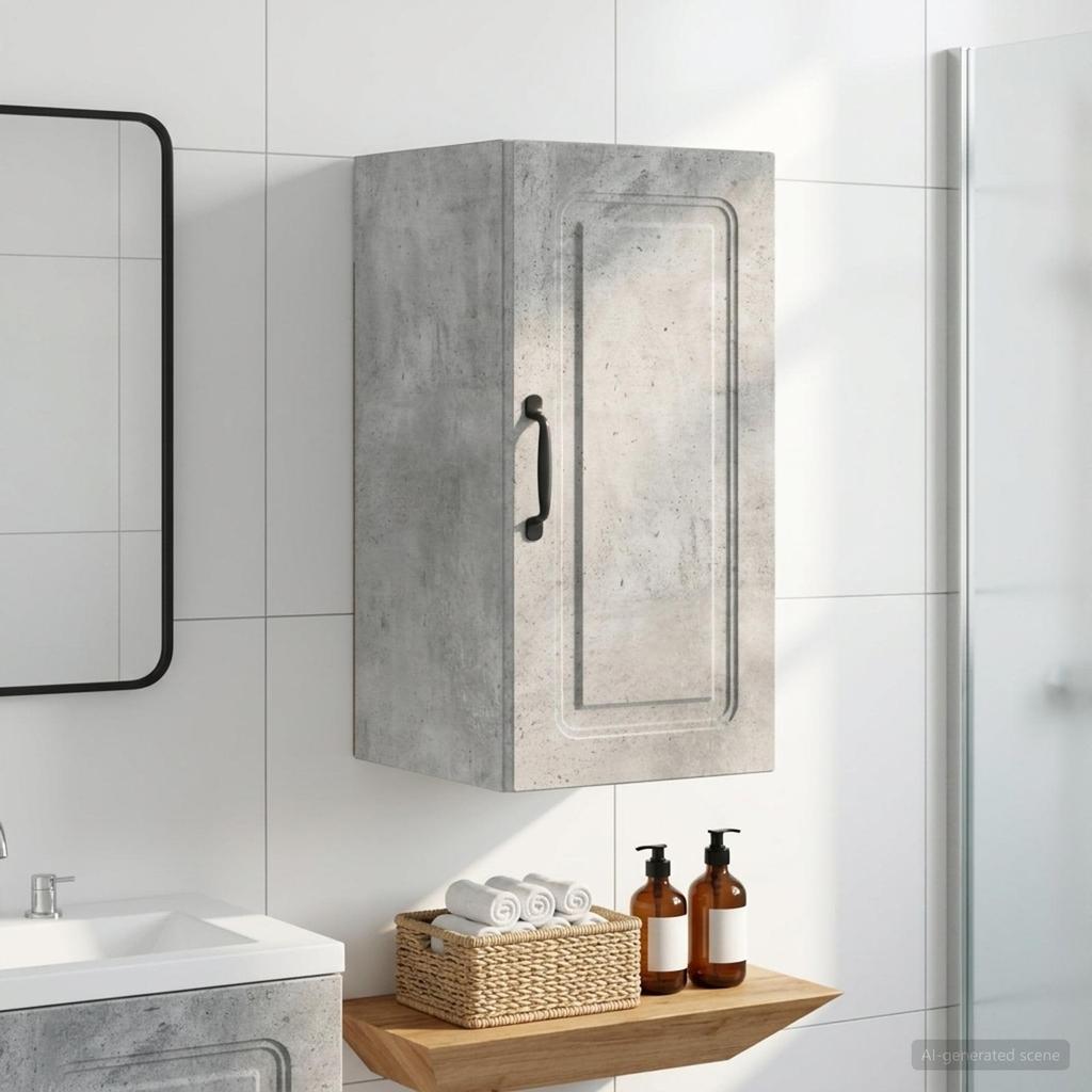Bathroom Wall Cabinet UTRECHT Concrete Gray 30 x 31 x 59 cm