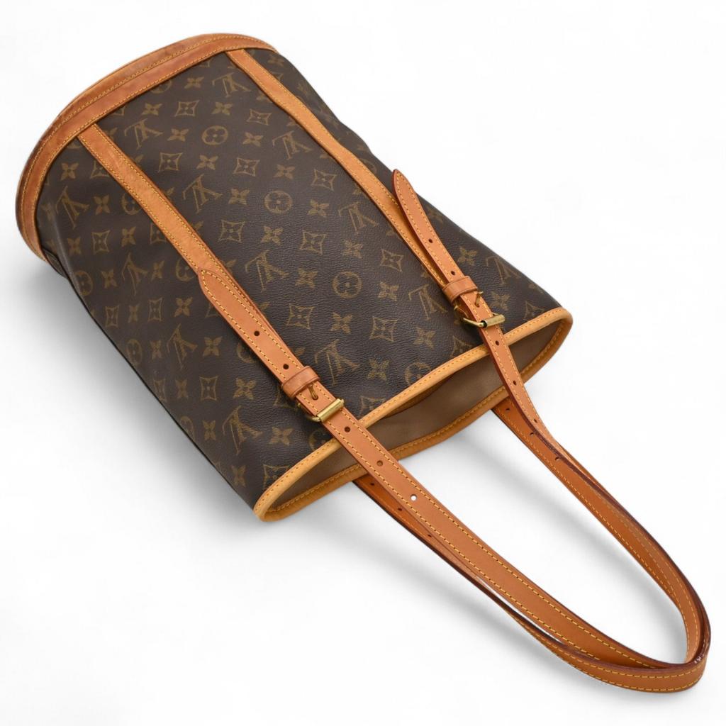 Auth LOUIS VUITTON Monogram Bucket GM Shoulder Bag Brown PVC M42236 Lv4425aq