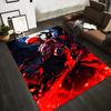 "Anime Warrior Carpet with Fiery Design and Sword In Dark Background" Suitable for Use As an Anti-slip for Living Room Bedroom Sofas
