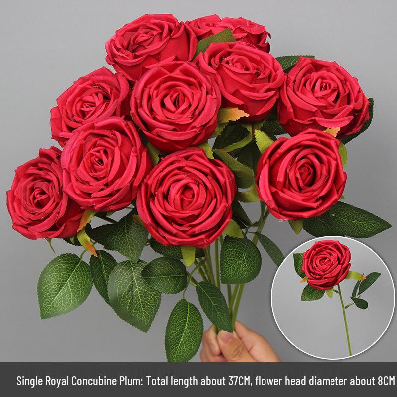 Wine Red Artificial Floral Bouquet - Chinese Wedding & Engagement Ceiling Decoration