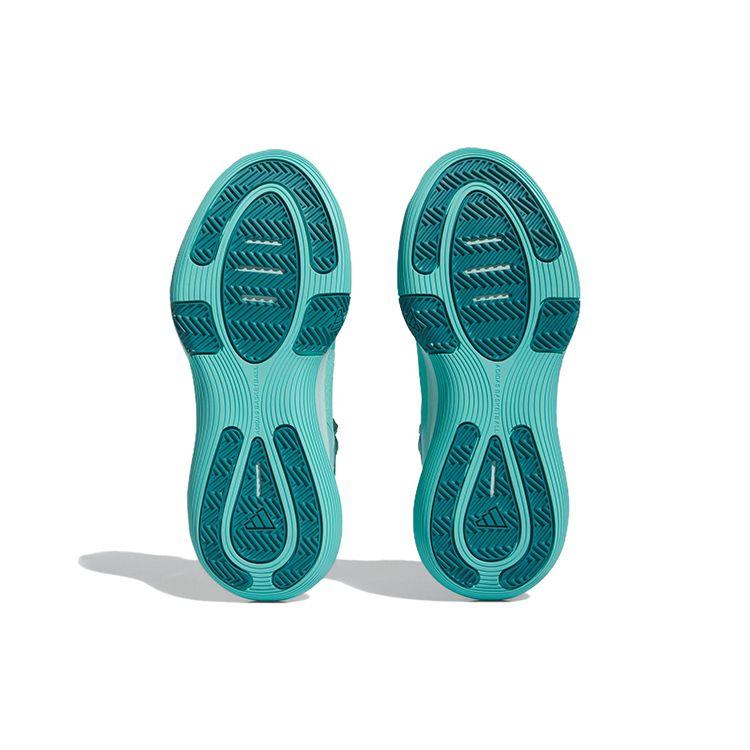 Adidas Bounce Legends Kulatá špička Šněrovací Protiskluzové Odolné proti opotřebení Nízké Basketbalové boty Unisex Basketbalové boty Světle modré IE9279