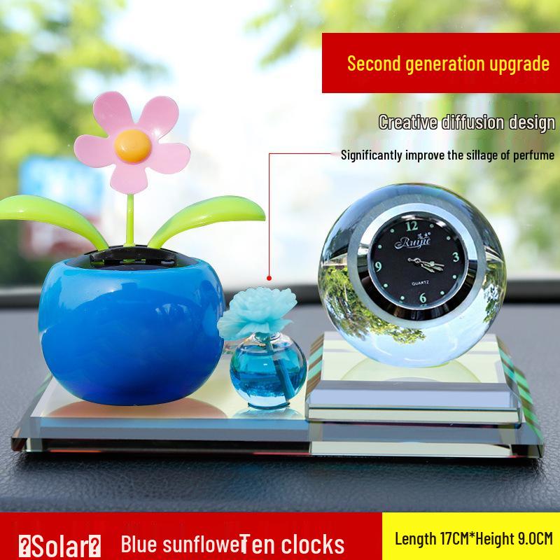 Solar-Powered Monk Car Perfume Shaking Head Cartoon Ornament