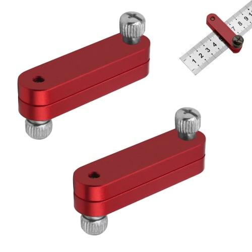 Set of 2 Steel Ruler Stoppers, Straight Edge Positioners, Portable, Accurate Measurements, Practical, Wear-Resistant, Stainless Steel Ruler/Straight E