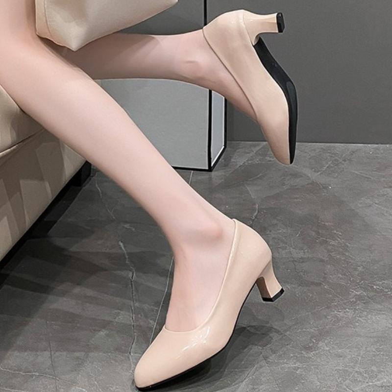 Women Pumps Nude Shallow Mouth Women Shoes New Fashion Office Work Wedding Party Shoes Ladies Low Heel Shoes Summer Heels
