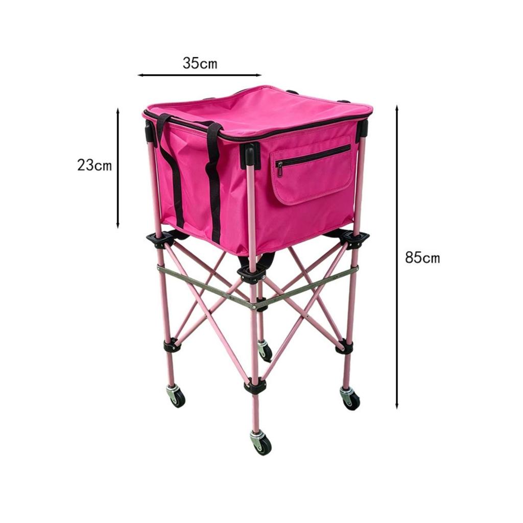 Wheeled Tennis Training Storage Cart Folding with Material