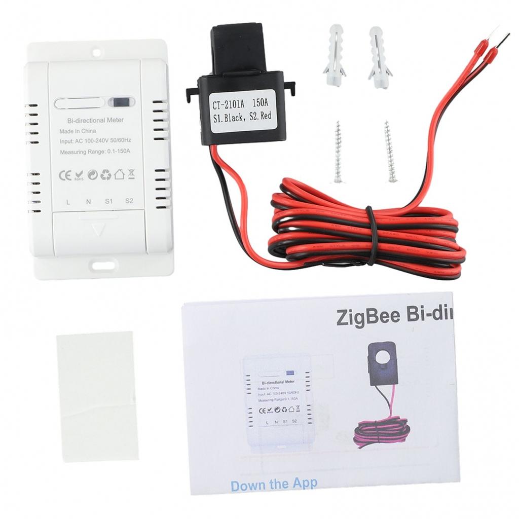 Tuya Smart Bi Directional ZIGBEE Energy Meter 150A Clamp