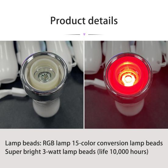 LED Glow Light Stick 15 Color Flashing Light Sticks with Rope 2 Lighting Modes Battery Powered Lightweight Party Light Stick for Festivals Rave Party