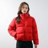 Feather new winter small solid color bread jacket thickened down jacket women's warm white duck down jacket