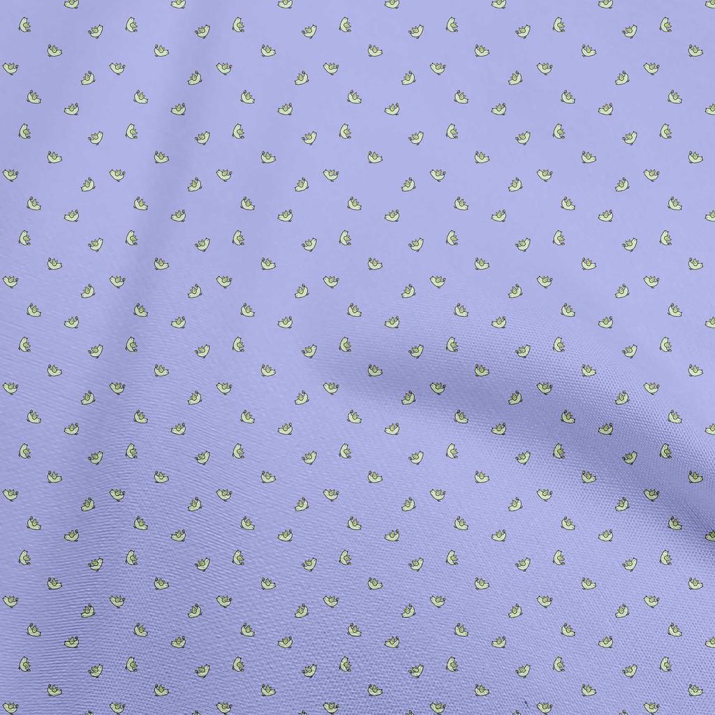 oneOone Cotton Flex Light Blue Fabric Bird Fabric For Sewing Printed Craft Fabric By The Yard 40 Inch