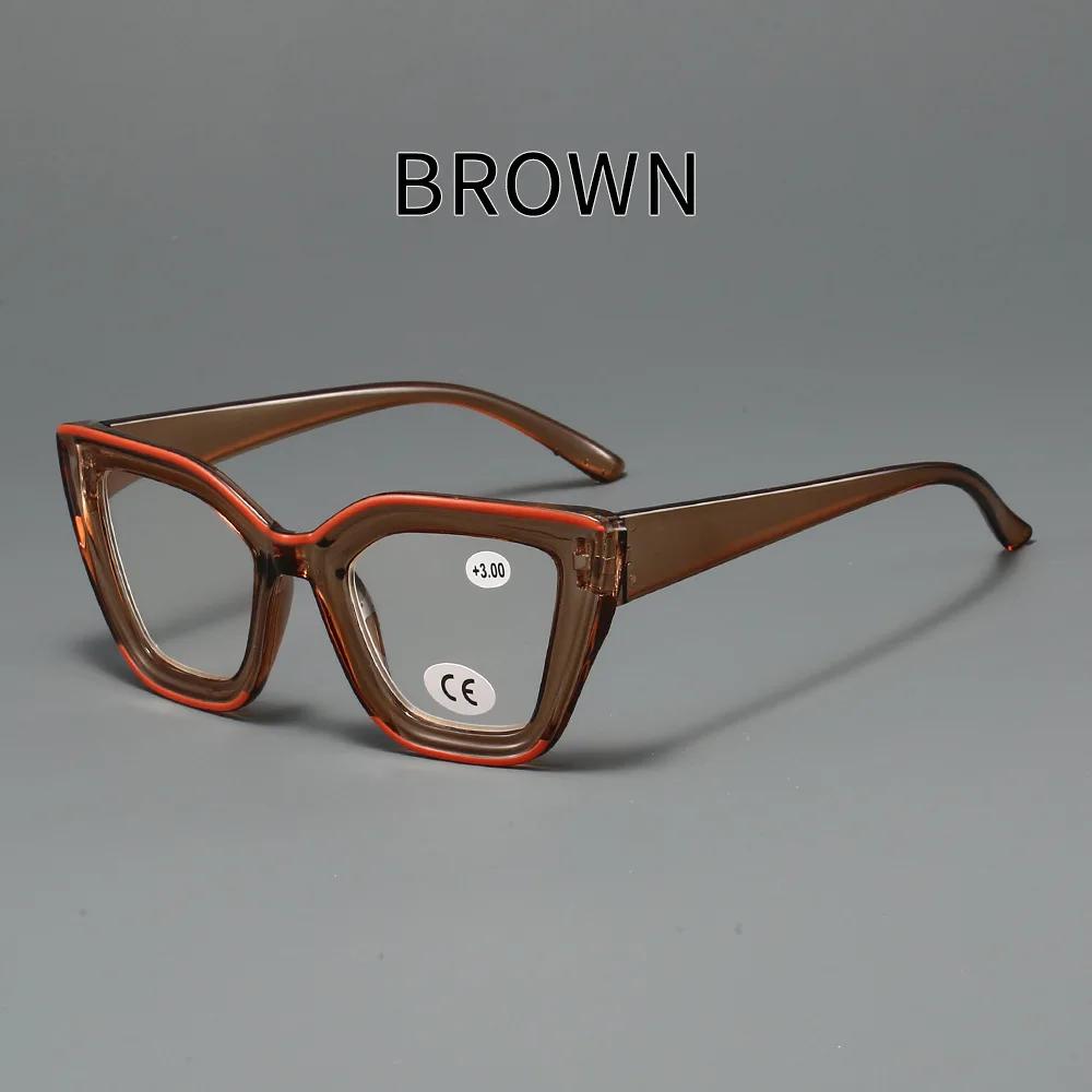 Large Frame Men Women Reading Glasses Fashionable Stylish Presbyopia Eyeglasses Lenses High Quality Oversized Eyewear 0+1.0+4.0