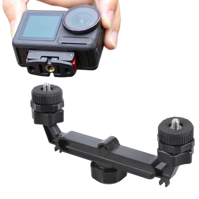 17mm'den 1/4'e Vida Delikli Bilyalı Baş Montaj Adaptörü 2 Cihazı Bağlamak İçin Aksiyon Kamerası Araç Telefon Tutucu