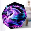 Unicorn, Fantasy Themed Automatic Opening and Closing Umbrella, Compact Travel Umbrella, Lightweight and Portable, Suitable for Beach Commut