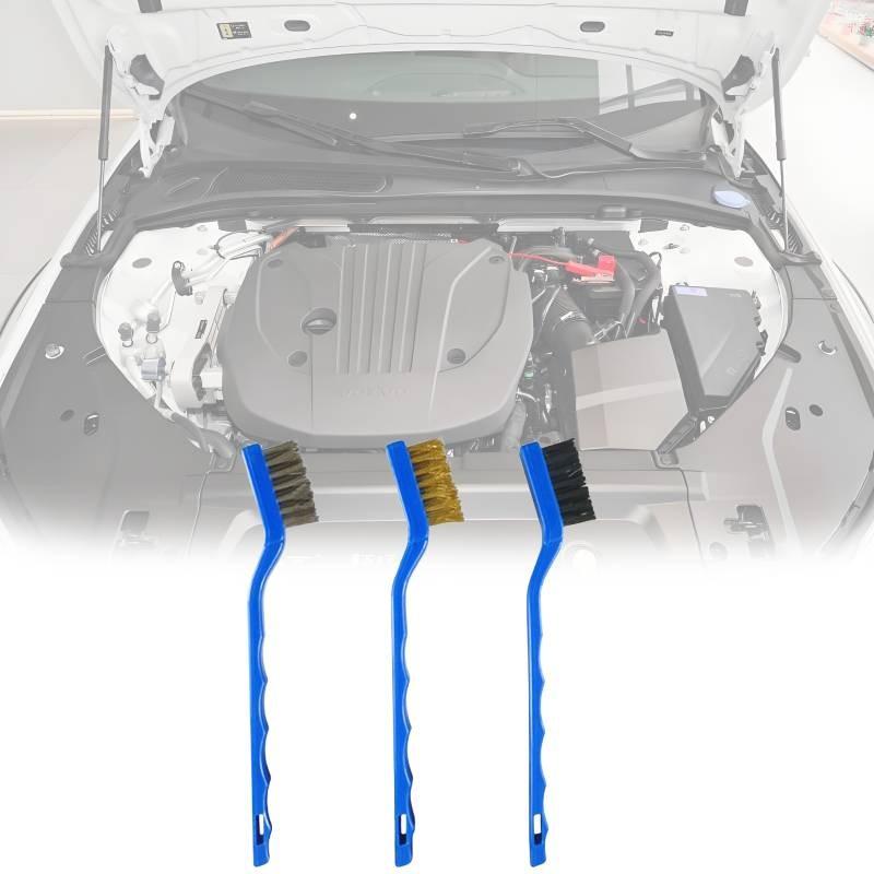 Cleaning 3pcs Engine Brushes Multifunction Metal Cleaner For Car Tools Supplies