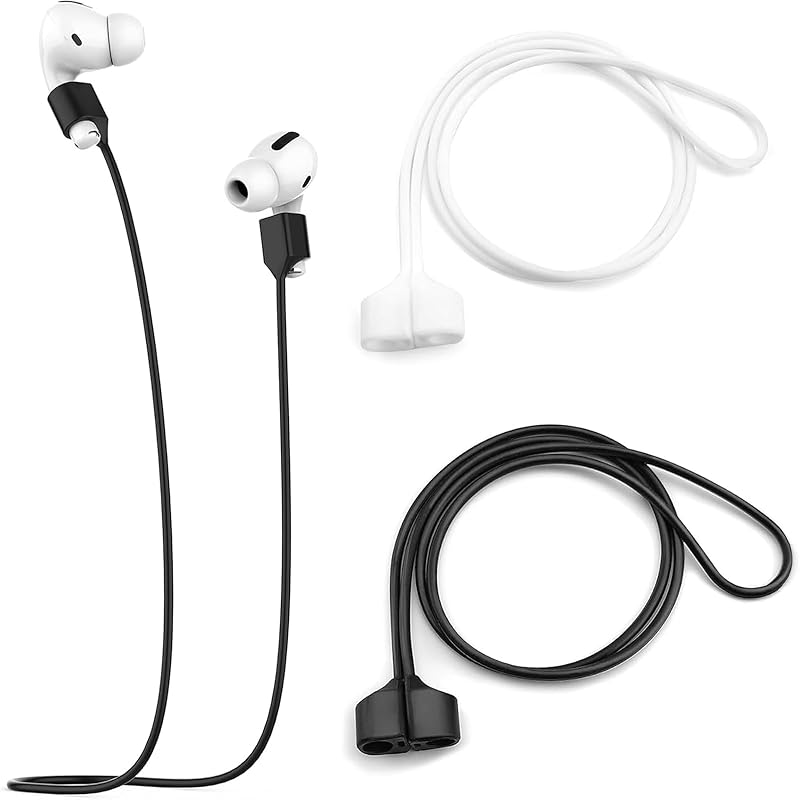 

KALOLINNA earphones strap set of 2 magnet silicon neck strap lightweight flexible Necklace Easy to put on and take off Fall prevention Loss prevention