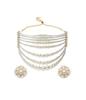 Pearl Multilayer Beaded Choker Necklace Set for Women