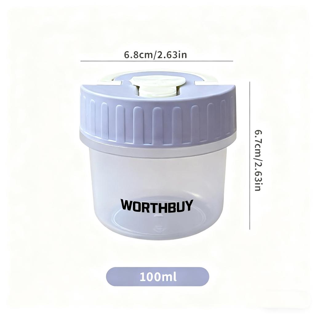 WORTHBUY Mini Plastic Sealed Food Fresh-keeping Box Refrigerator Food Storage Container Reusable Round Fruit Snack Box With Lid