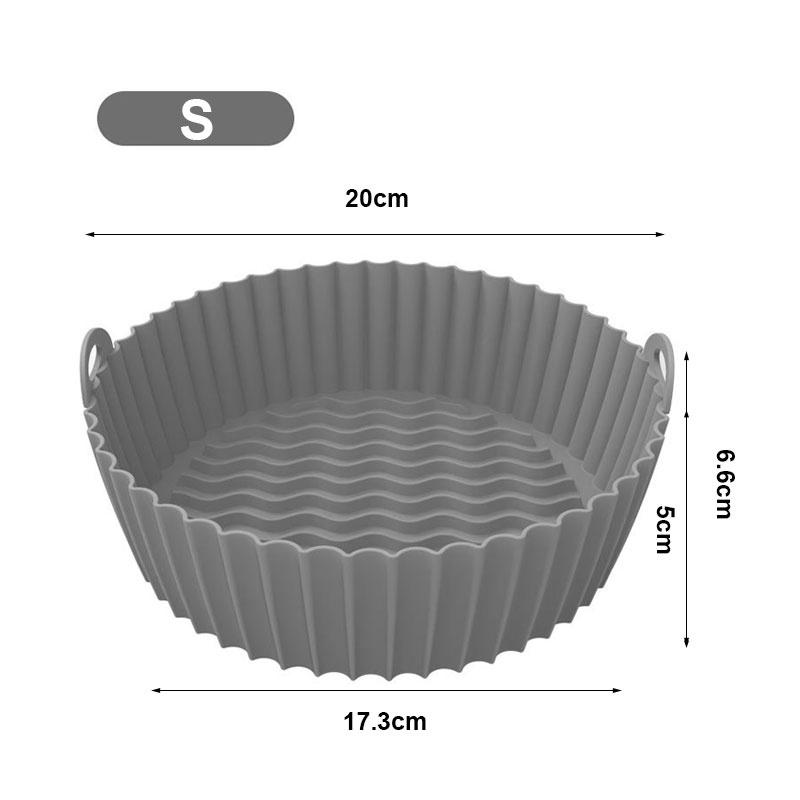 

Силиконовый коврик для выпечки для аэрофритюрницы и духовки – Круглый складной пищевой антипригарный вкладыш S серый