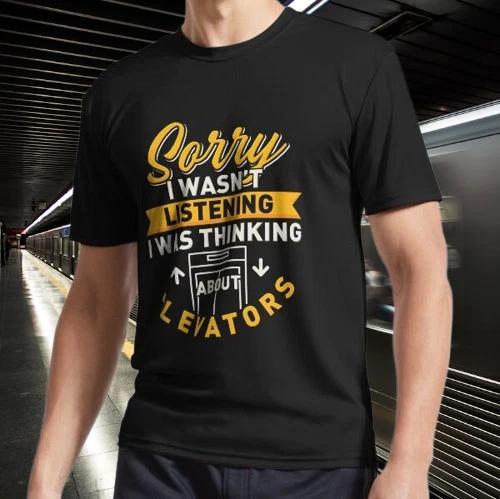

Elevator Escalator Installer Logo T-Shirt Funny Size Mode American T-shirt M