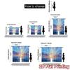 Flat Printing Curtains Without Rod Oceandawn Chic Fabric Thermal Insulation Blackout Set Of 2 Made Polyester