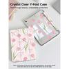 IPad Air 8 Case 10.9 Inch Acrylic Flip Cover With Pen Slot Shockproof Stand Magnetic Sleep Function Cartoon Animal Design