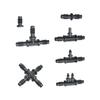 10pc 3/8 To 1/4" Garden Hose Tee Barb Connector Cross End Plug 8/11 4/7 Reducer Water Splitter Water Connector For Irrigation