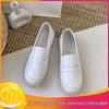 2025 Women's Versatile Soft Sole Flat Nurse Shoes - White Leather for Spring & Autumn