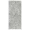 Shoe Cabinet with Shelf Gray 80 x 35.5 x 180 cm Engineered Wood