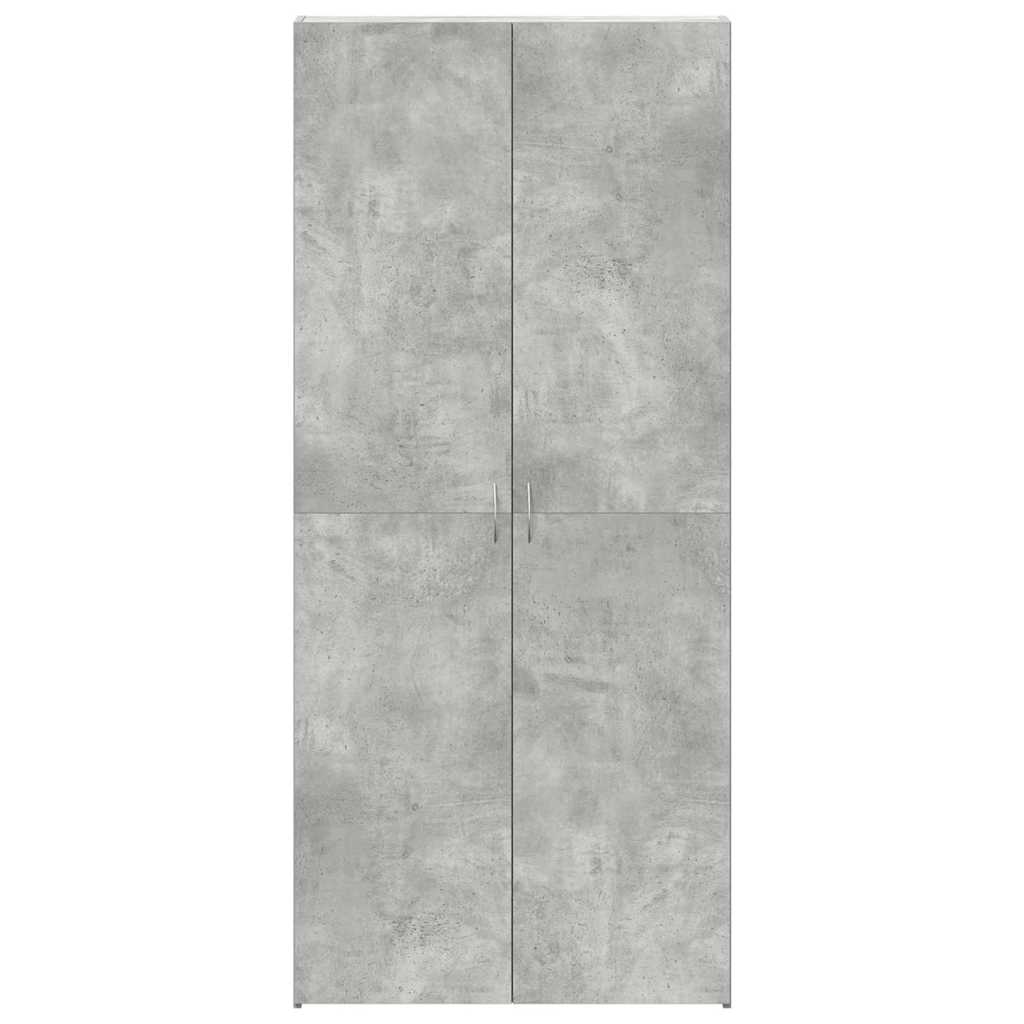 Shoe Cabinet with Shelf Gray 80 x 35.5 x 180 cm Engineered Wood