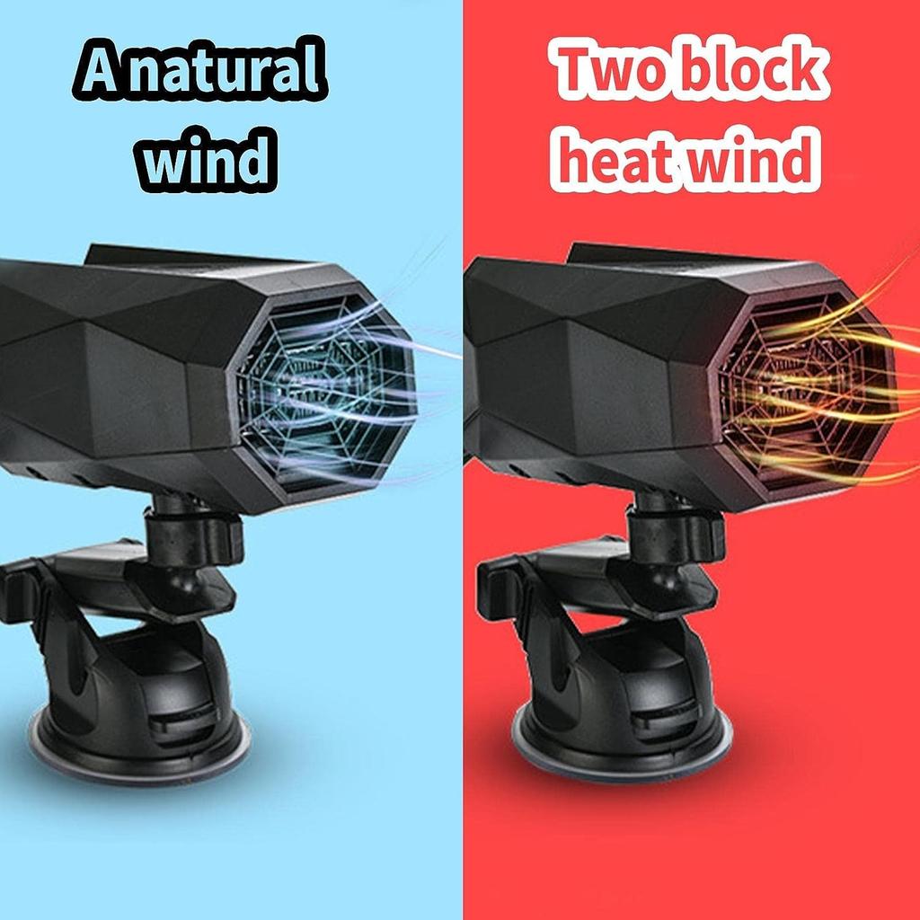 Car Heater 12V 150W Portable Windscreen Defroster 2 In 1 Fast Car Windscreen Heater Fan with Suction Cup