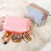 Solide Fell Kosmetik Aufbewahrungstasche Großer Organizer Handtasche Damen Reißverschluss Make-up Schreibwaren Federmäppchen Reise Make-up Toilettenartikel HZB05