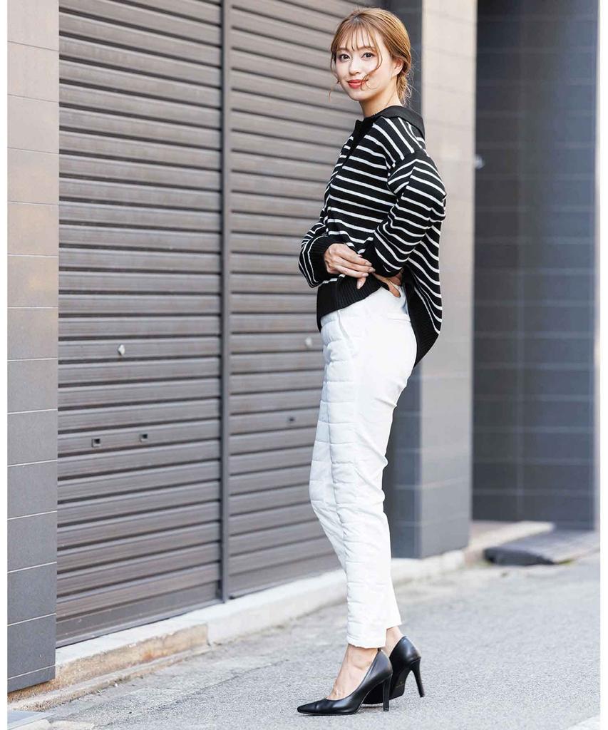 Milliandeni Gepolsterte Warme Damenhose Größe M, Stretch, Off-White,