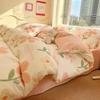 3/4pcs/set 100% Cotton Floral Pattern Duvet Cover Set with Pillowcase Sheet Home Twin Single Queen Size Boys Girls Bedding Sets