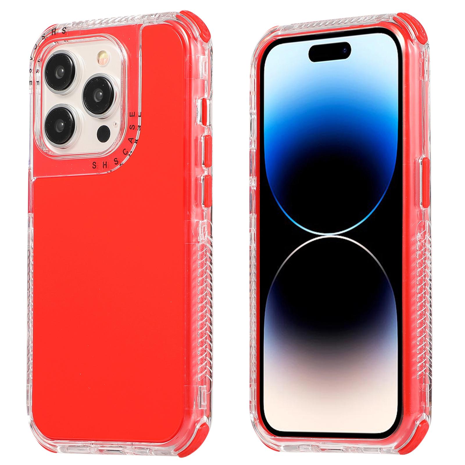 

For iPhone 16 Pro Max Case 3-in-1 Drop-Proof PC+TPU Phone Cover Red