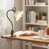 Green Flower Desk Lamp Decorative Clamp-on Flower Night Light Indoor Lighting 3 Color Modes for Bedside