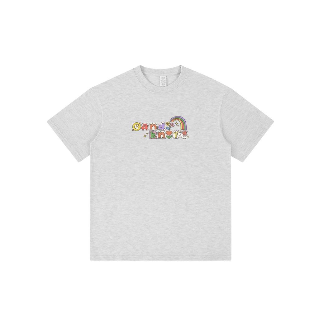 Tide Pure Cotton Unisex T-Shirt - Fun Letter Cartoon Print, Loose Fit, Unique Design