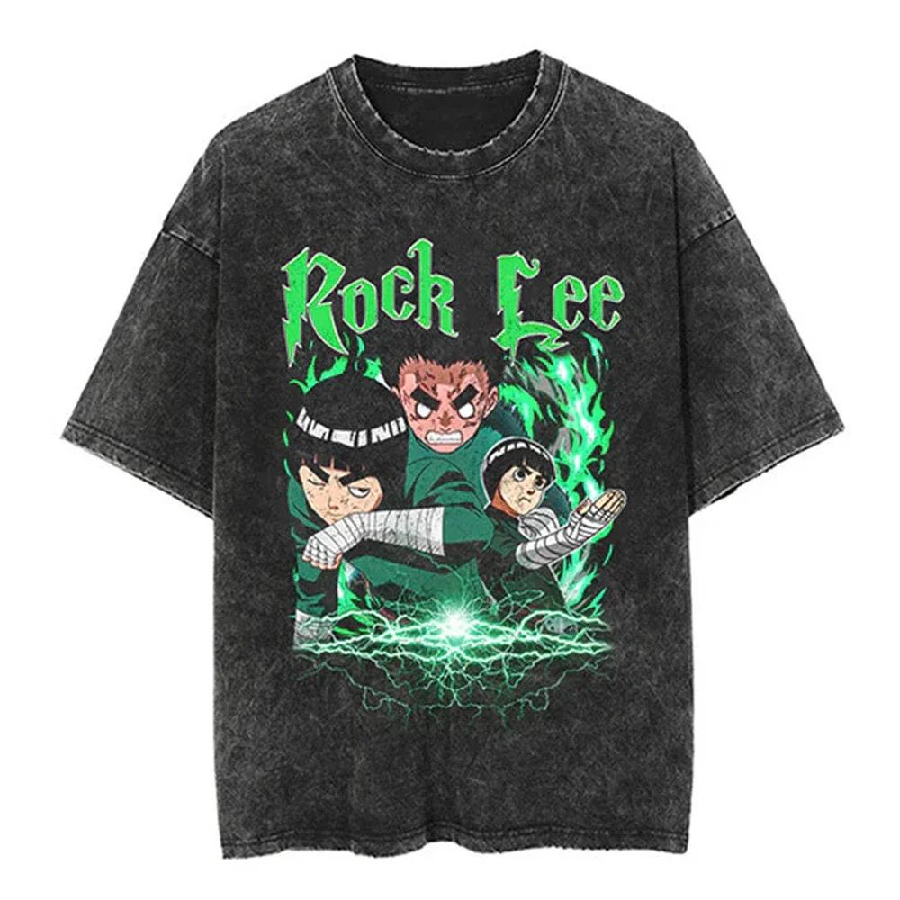 New Men Vintage T Shirt Hip Hop Streetwear Tshirt Japanese Anime Naruto Print Tops Tees Harajuku Summer Short Sleeve TShirt