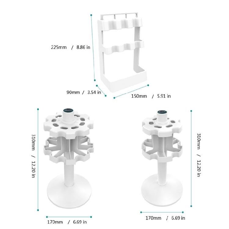 Portapipette Multifunzionale Supporto Micropipette da Laboratorio Rotazione a 360 Gradi 3-9 Pipette (Pipette non incluse) per Laboratorio