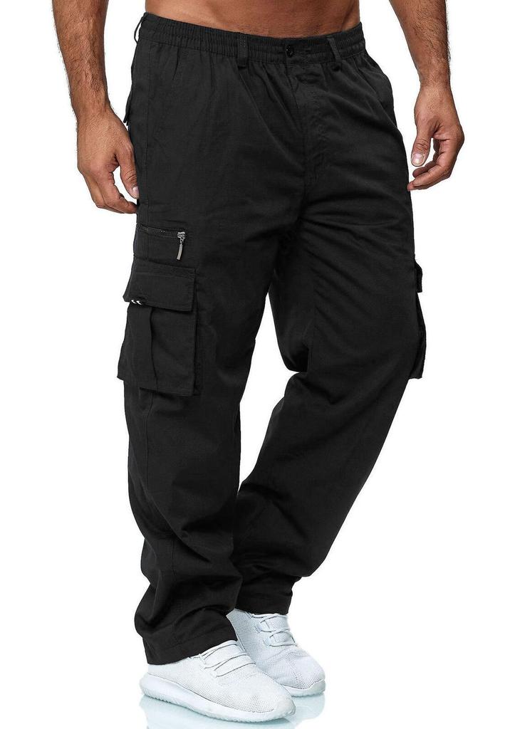 Men's 2025 Casual Loose Straight Cargo Pants for Outdoor Sports & Running