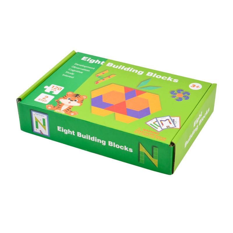 Wooden 160 Piece Childrens Educational Geometry Puzzle With Shape Matching For Early Learning