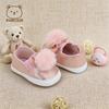 Pom-Pom Baby First Walker Shoes - Non-Slip Toddler Floor Shoes with Rabbit Design for Spring and Autumn