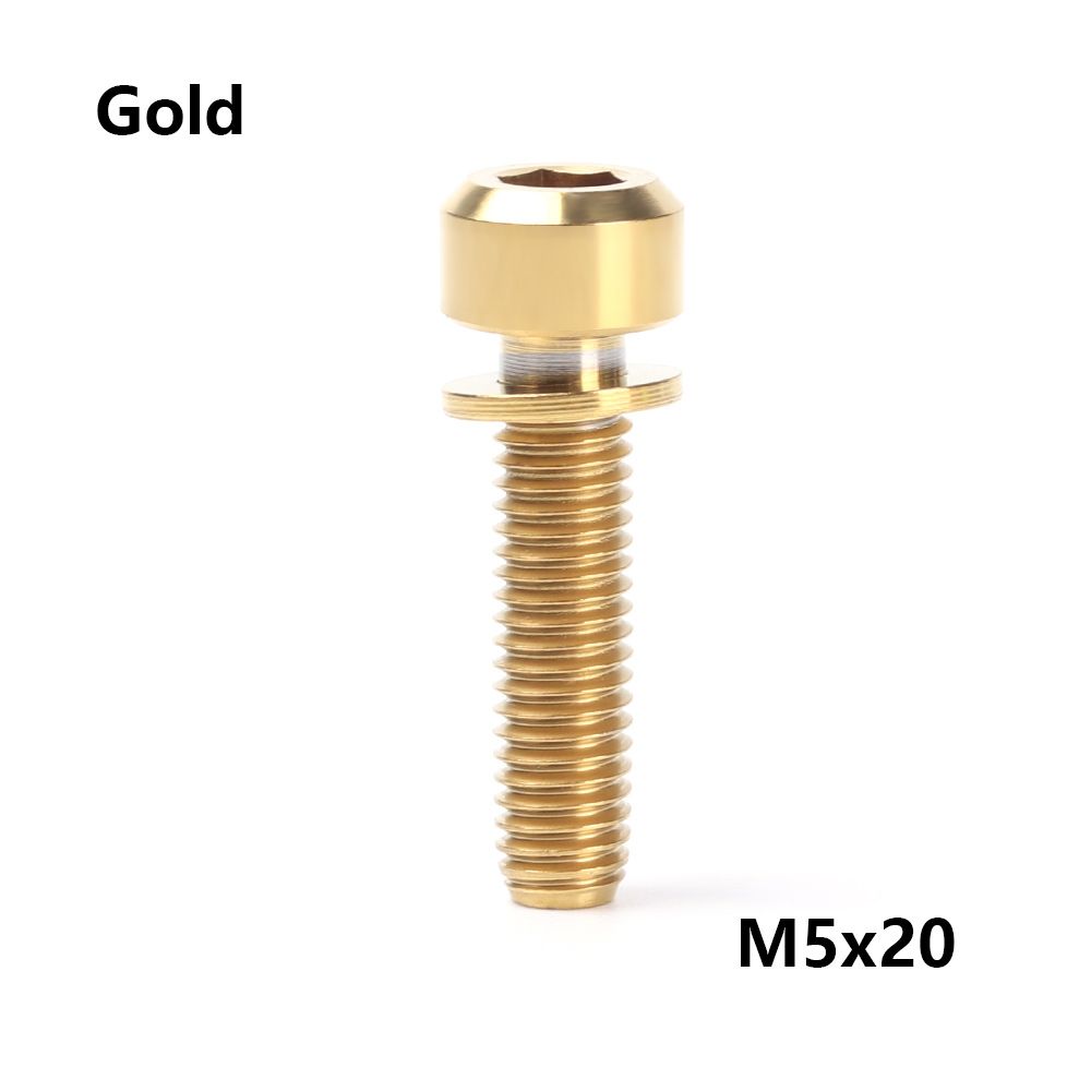 Nové titanové šrouby pro upevnění představce TC4 M5 16mm/18mm/20mm pro kolo MTB, šrouby pro představec jízdního kola, upevňovací šrouby, díly pro cyklistiku, 3 barvy