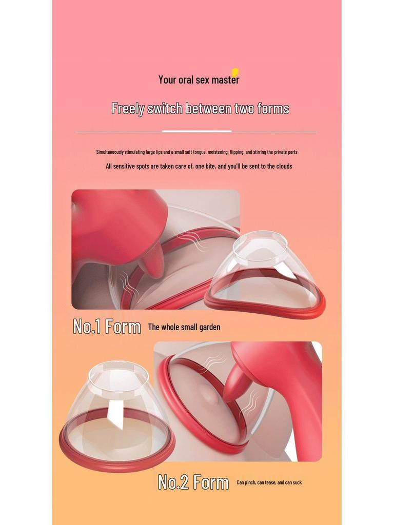 Clitoral and Nipple Stimulating Vibrator: Tongue-Licking and Sucking Massager for Female Orgasm