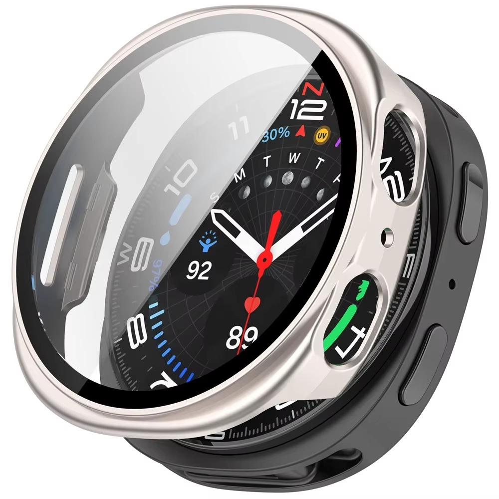 

Защитный бампер для Galaxy Watch 8 с матовой поверхностью и 3D-защитным стеклом для экрана 44mm