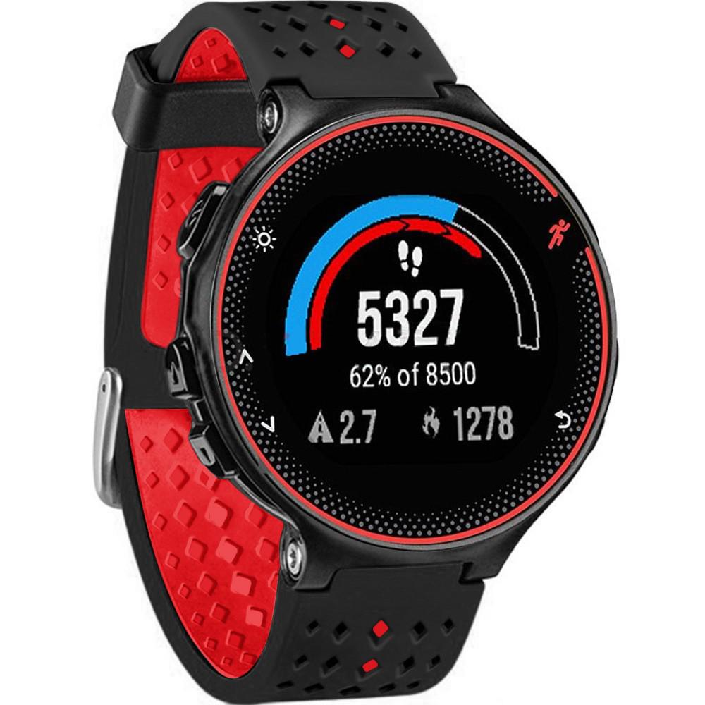 Bicolor Rhombus Hole Silicone Strap for Garmin Forerunner 220/230/235/620/630